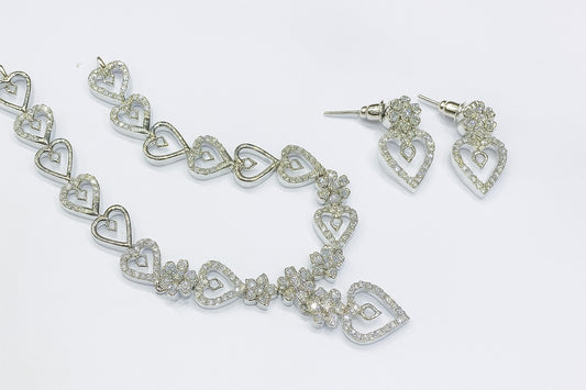 Heart & Floral Elegance Jewelry Set