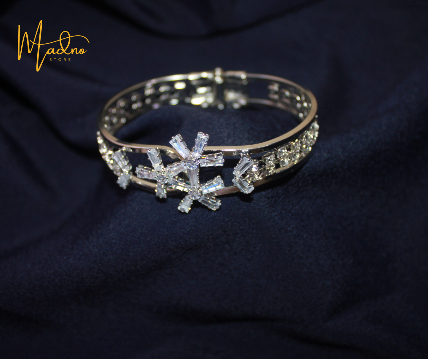 Shiny Sunflower Bracelet - Silver