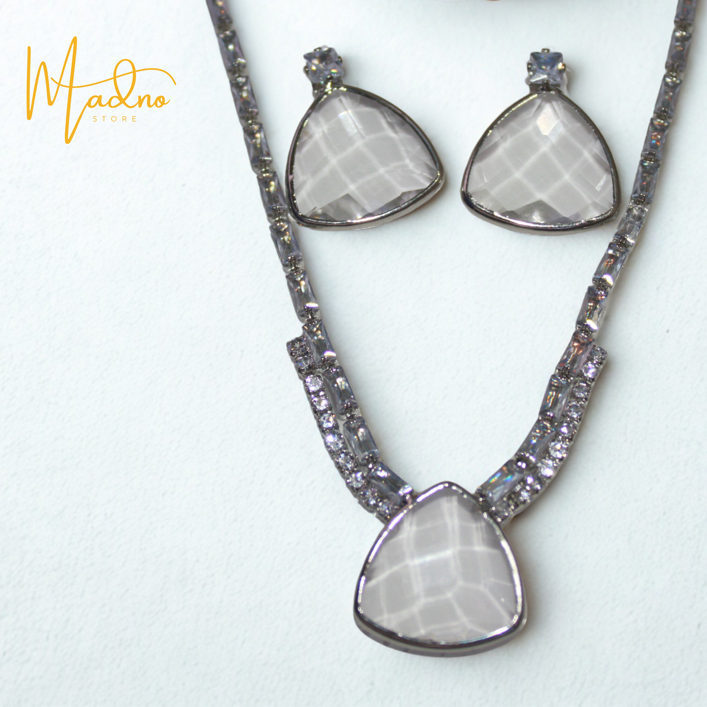 Crystal Noir – Necklace & Earring Set