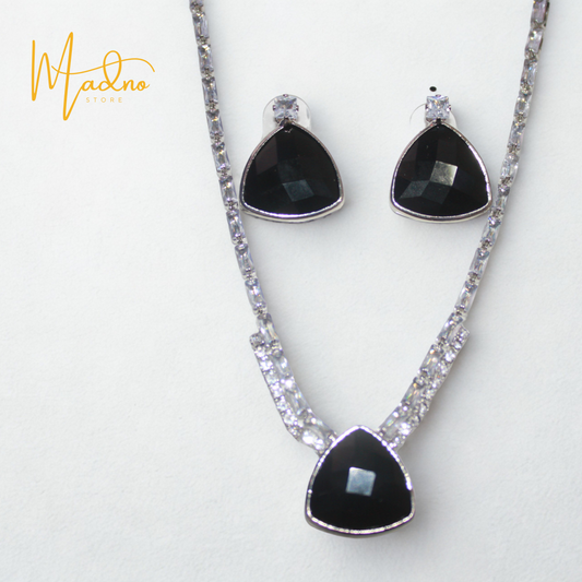 Crystal Noir – Necklace & Earring Set