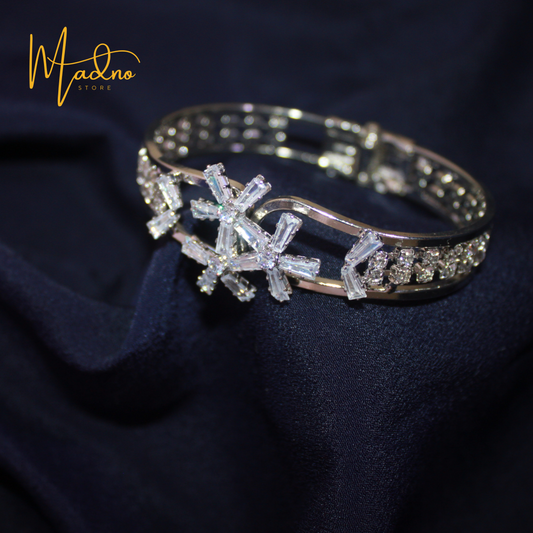 Shiny Sunflower Bracelet - Silver
